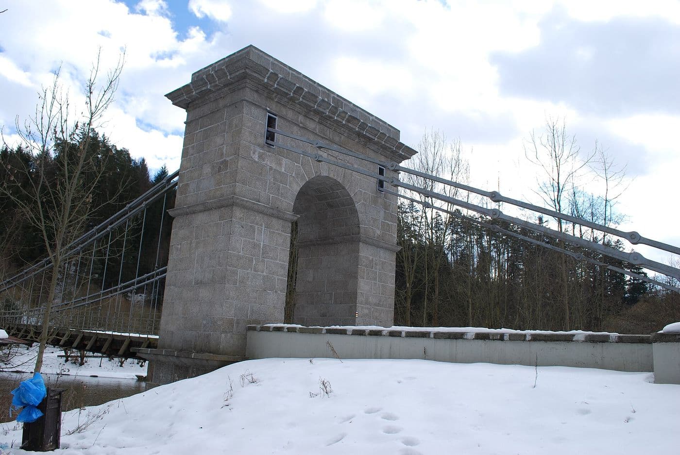 Stádlecký řetězový most — pohled 2